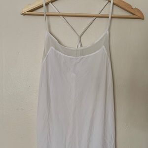 Lululemon white lightweight tank with mesh